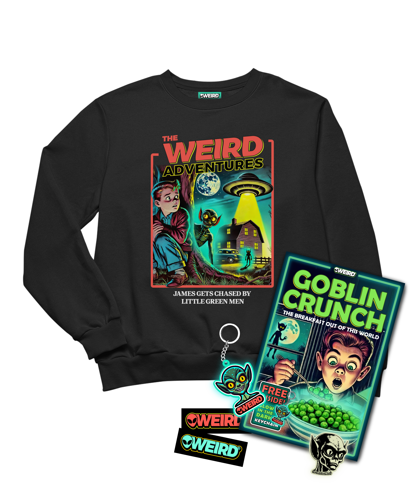 Sweat Little green men + GOBLIN CRUNCH Box